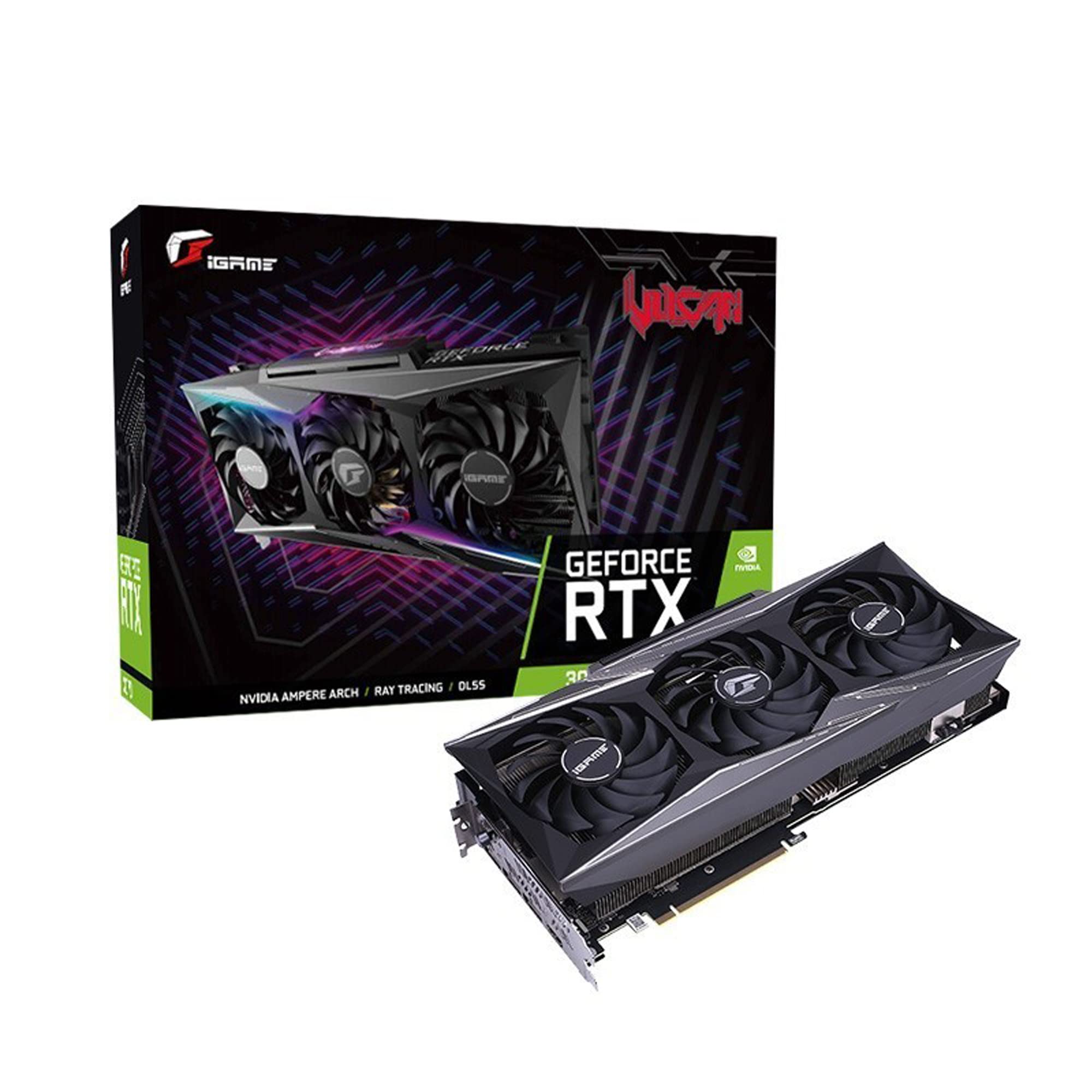 Placa de Video Colorful iGame GeForce RTX 3060 Ti Vulcan OC LHR